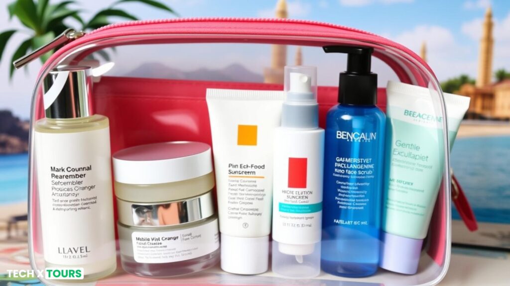 Travel Skincare Kit Setup