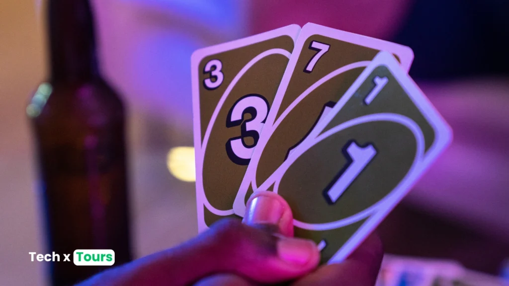 Uno, one of the offline travel games